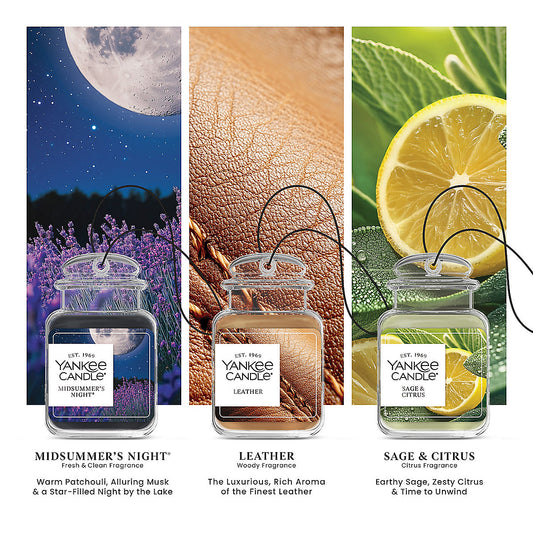 Midsummer's Night® / Leather / Sage & Citrus Car Jar® Ultimate (Bonus 3-Pack) - US 63016