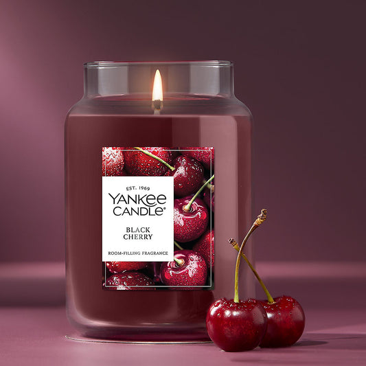 Black Cherry Original Large Jar Candle - US 17482