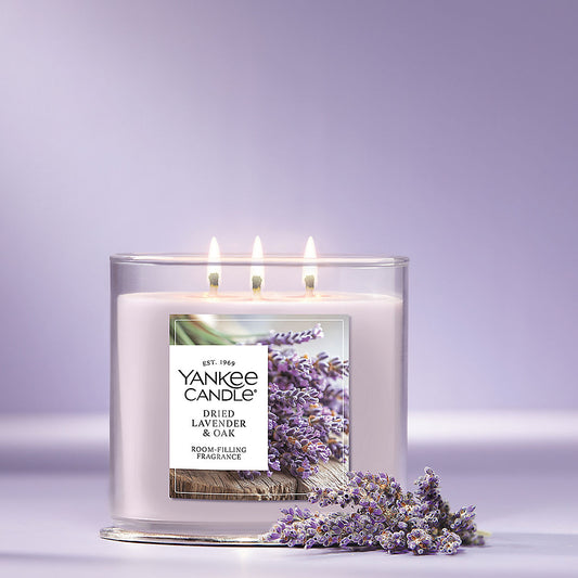Dried Lavender & Oak 3-Wick Candle - US 12423
