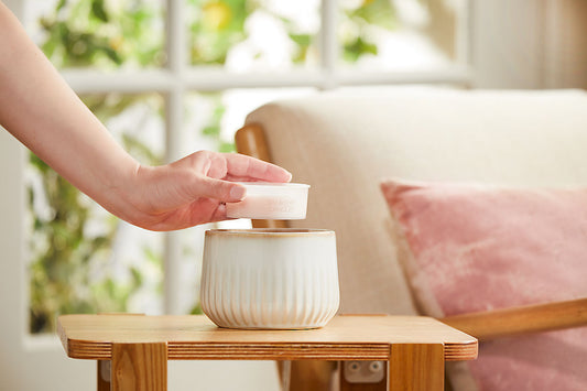 Ridged Ceramic Scenterpiece® MeltCup Warmer - US 42223