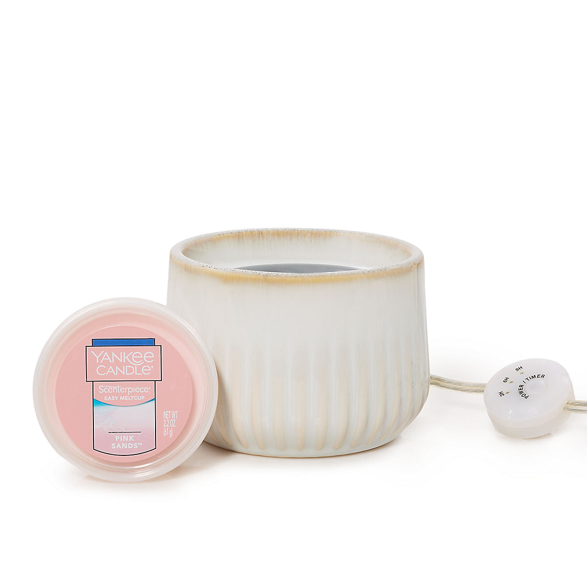 Ridged Ceramic Scenterpiece® MeltCup Warmer - US 42223