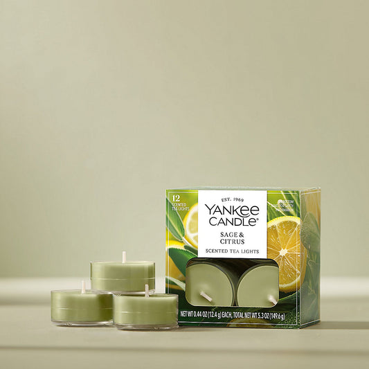 Sage & Citrus Scented Tea Light Candles - US 64465