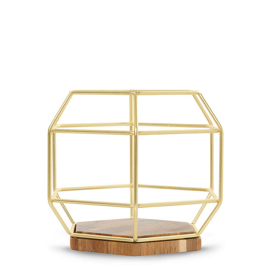 Caged Gold Jar Candle Holder - US 76446