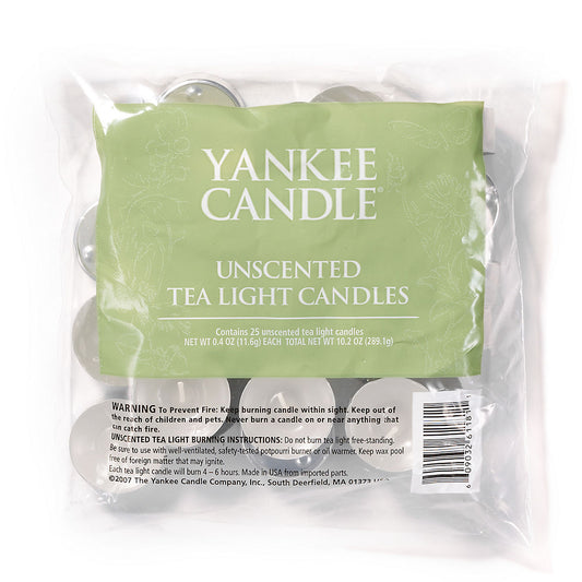 Unscented Tea Light Candles - US 29708