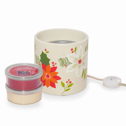 Poinsettia Electric Wax Melt Warmer - US 27201