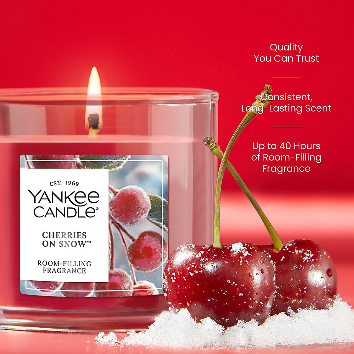 Cherries On Snow™ Small Tumbler Candle - US 67985