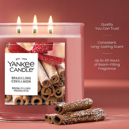 Sparkling Cinnamon 3-Wick Candle - US 73617
