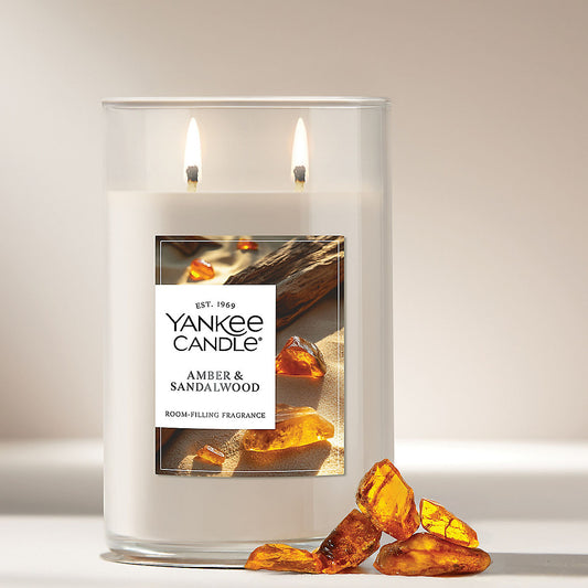 Amber & Sandalwood Large Tumbler Candle - US 11878