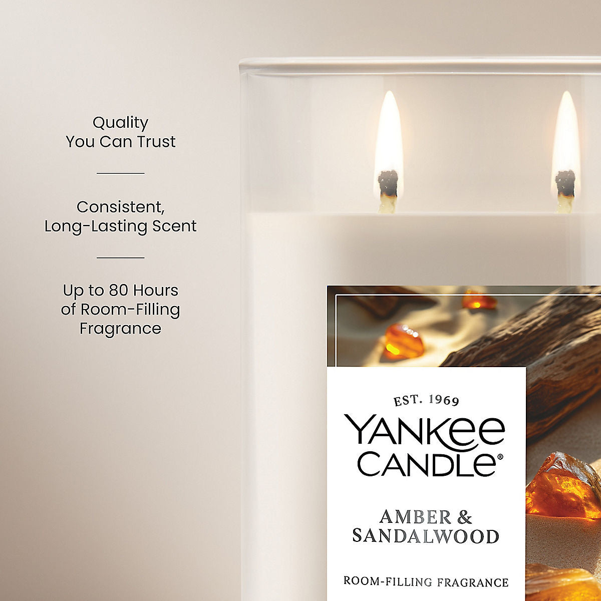 Amber & Sandalwood Large Tumbler Candle - US 11878