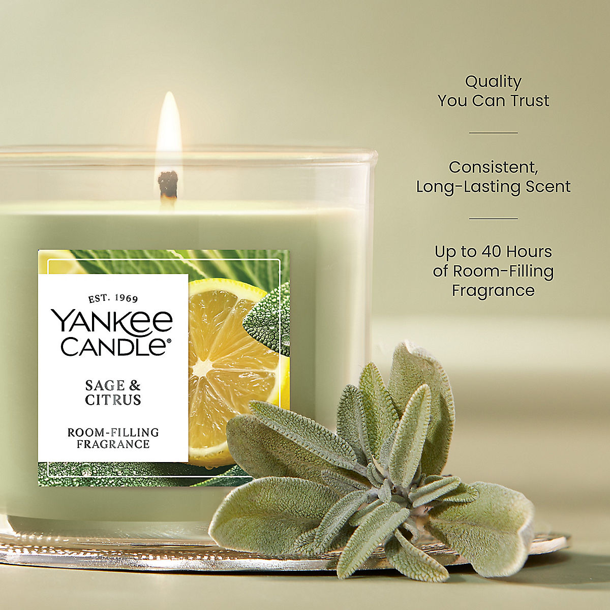 Sage & Citrus Small Tumbler Candle - US 00619