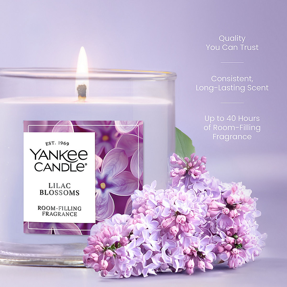 Lilac Blossoms Small Tumbler Candle - US 95252