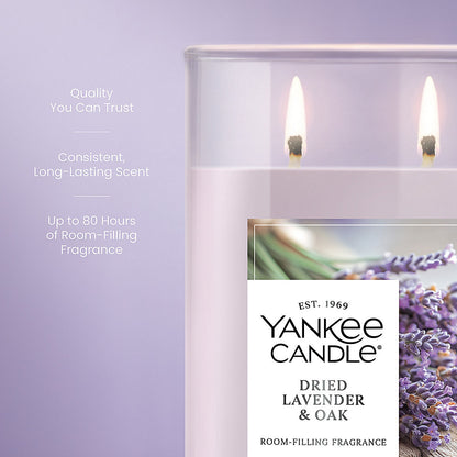 Dried Lavender & Oak Large Tumbler Candle - US 14636