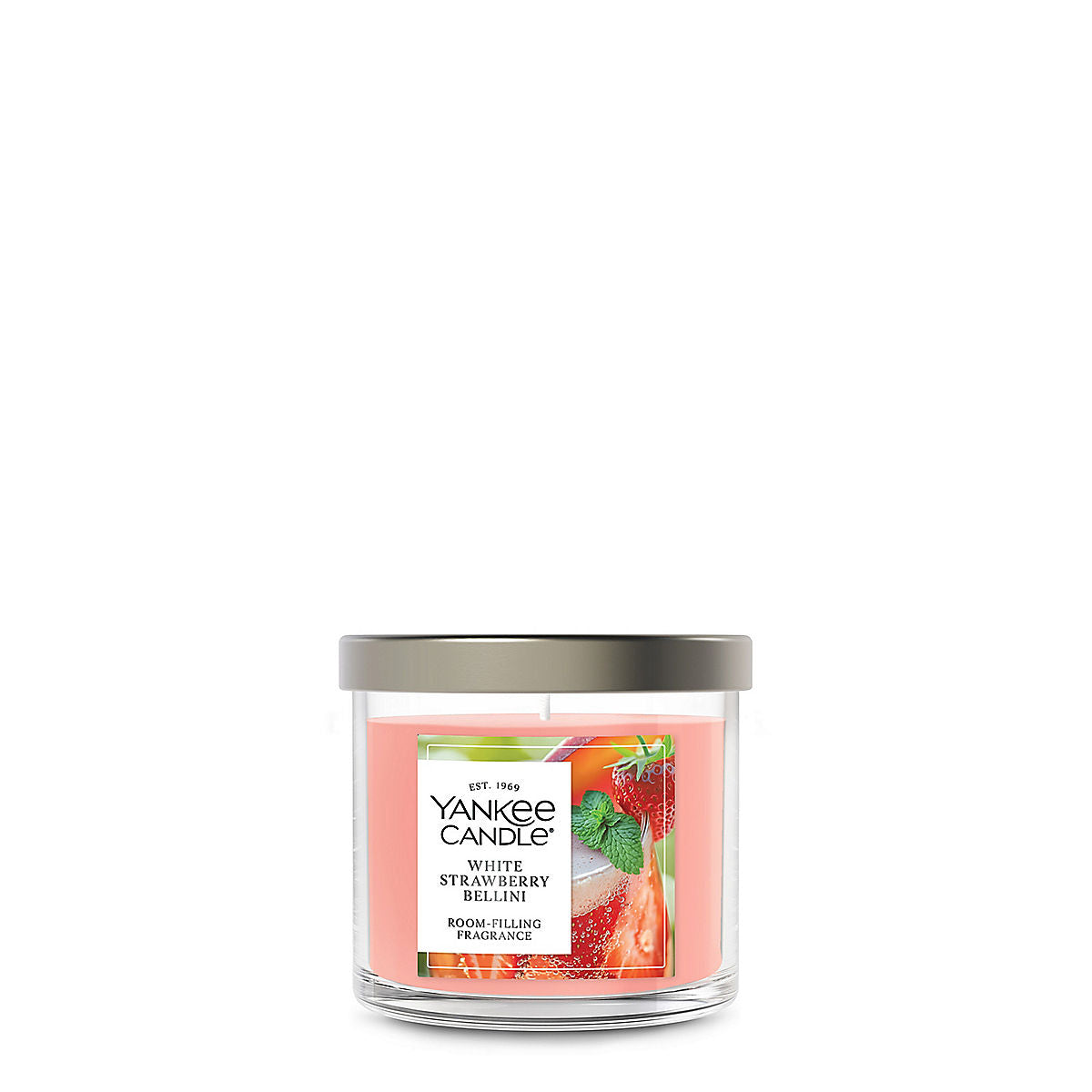 White Strawberry Bellini Small Tumbler Candle - US 44817