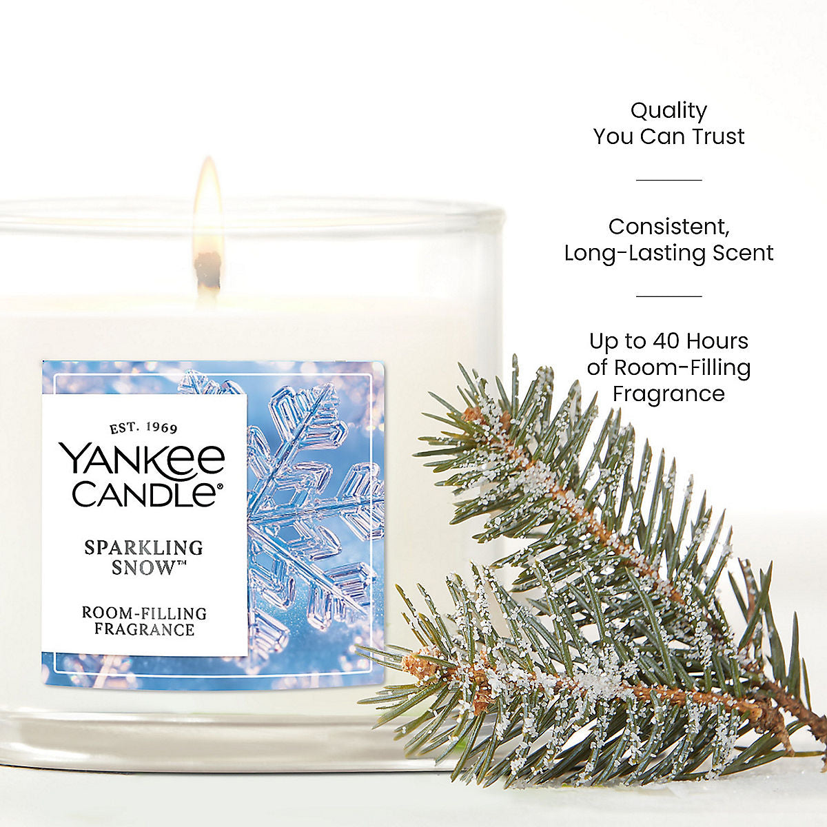 Sparkling Snow™ Small Tumbler Candle - US 10606
