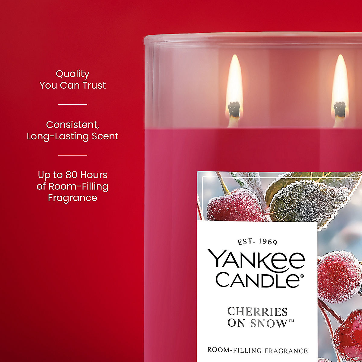 Cherries On Snow™ Large Tumbler Candle - US 88104