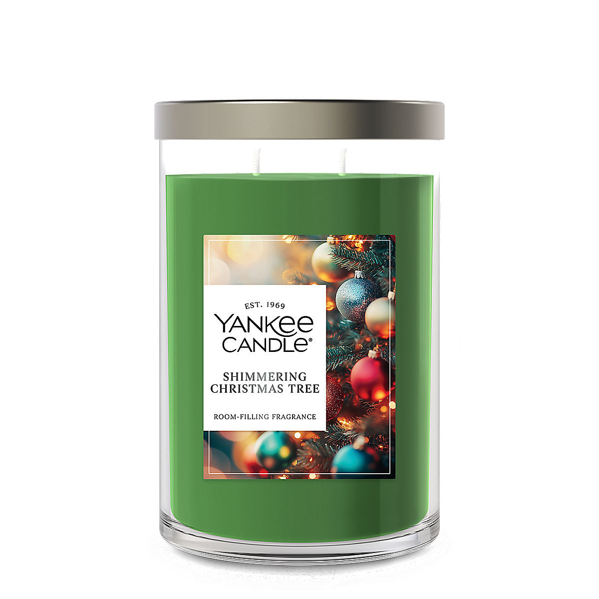 Shimmering Christmas Tree Large Tumbler Candle - US 03166