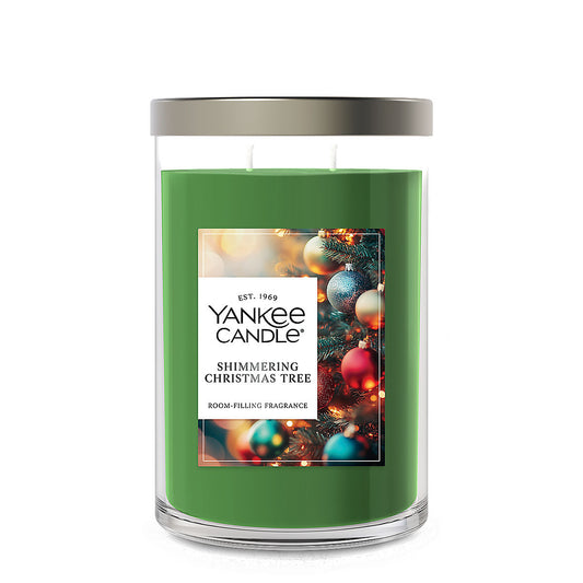 Shimmering Christmas Tree Large Tumbler Candle - US 03166