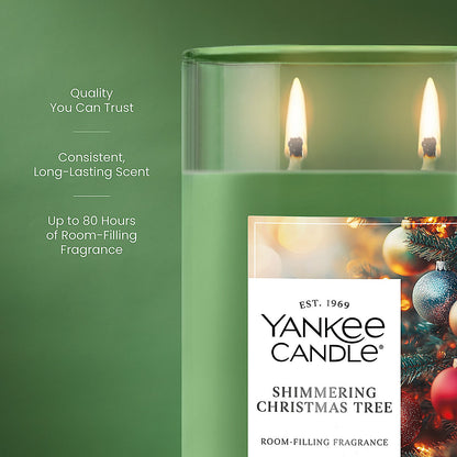 Shimmering Christmas Tree Large Tumbler Candle - US 03166