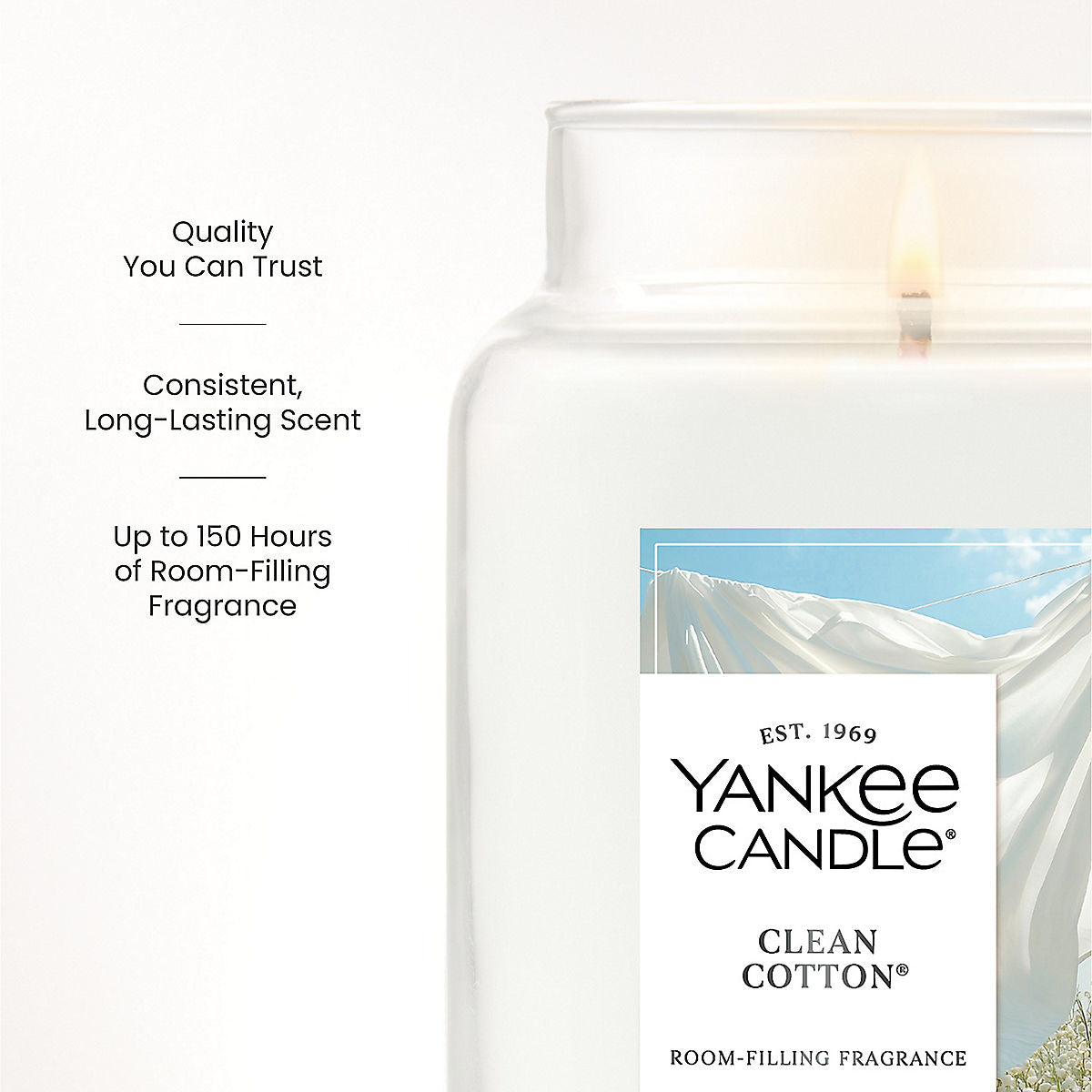 Clean Cotton® Original Large Jar Candle - US 21429