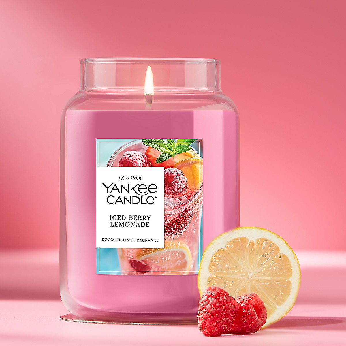 Iced Berry Lemonade Original Large Jar Candle - US 32952