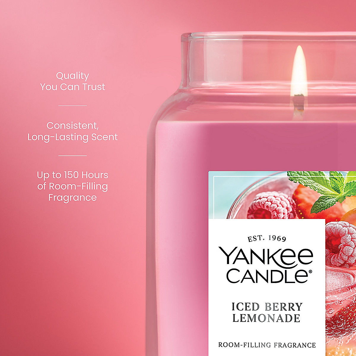 Iced Berry Lemonade Original Large Jar Candle - US 32952