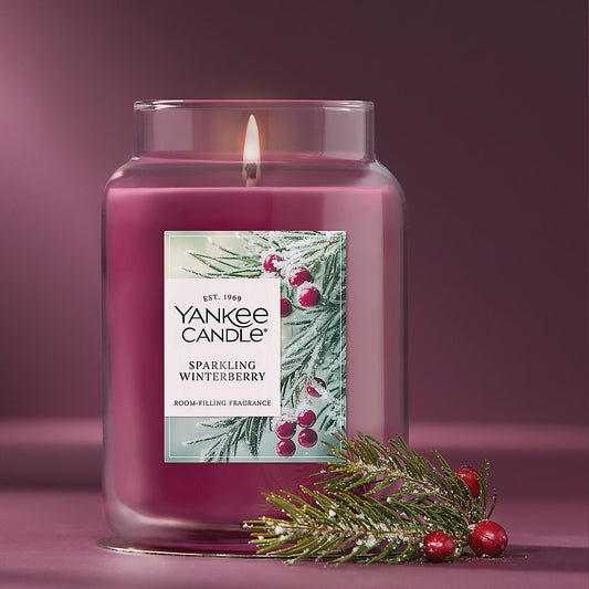 Sparkling Winterberry Original Large Jar Candle - US 66339