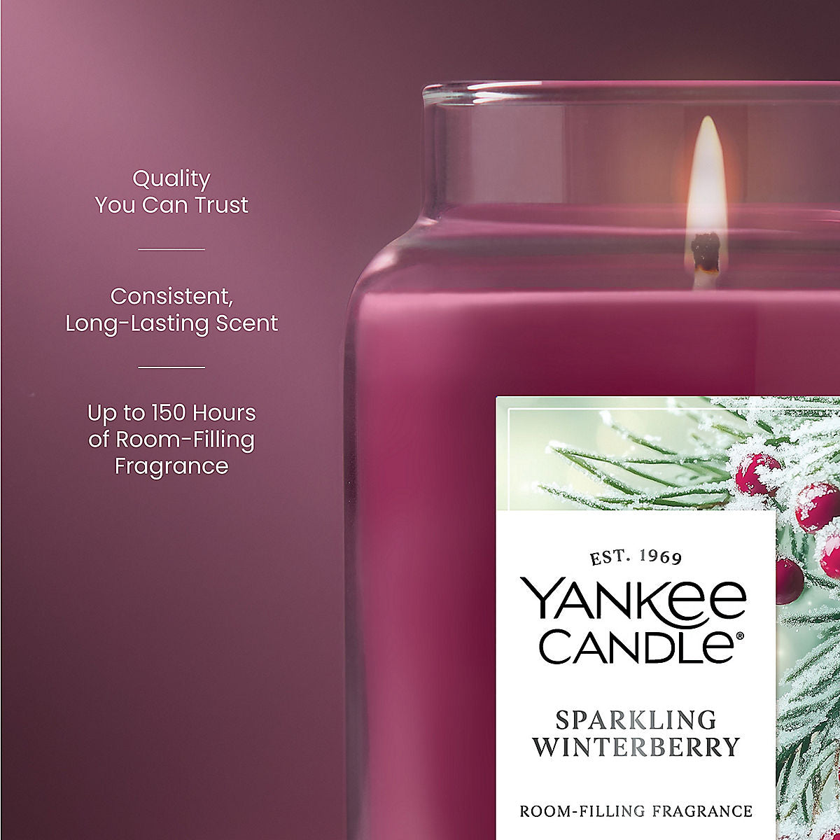 Sparkling Winterberry Original Large Jar Candle - US 66339