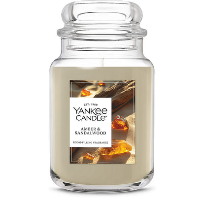 Amber & Sandalwood Original Large Jar Candle - US 35594