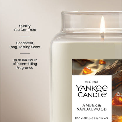 Amber & Sandalwood Original Large Jar Candle - US 35594