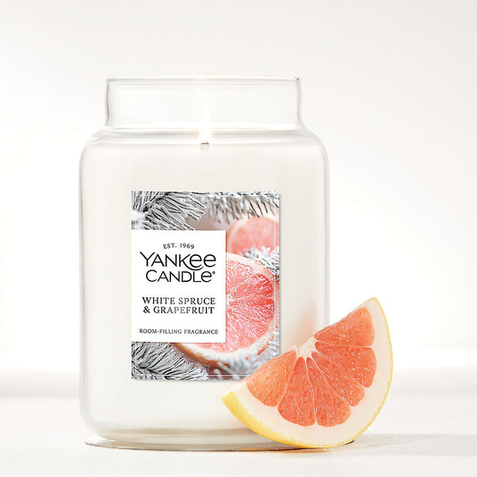 White Spruce & Grapefruit Original Large Jar Candle - US 63374