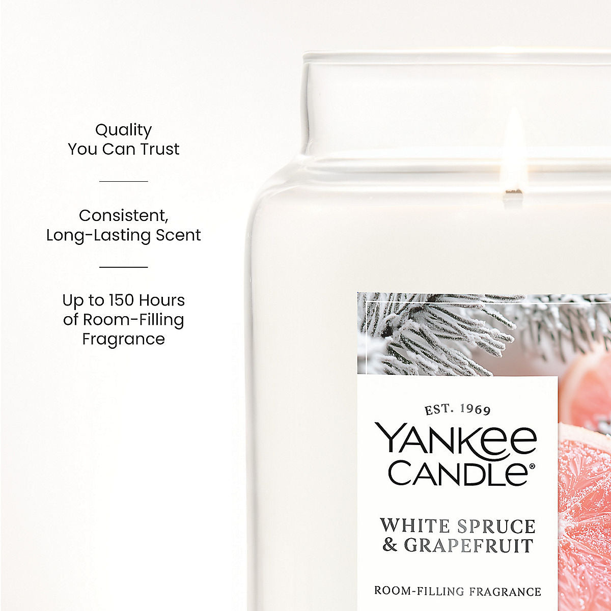White Spruce & Grapefruit Original Large Jar Candle - US 63374