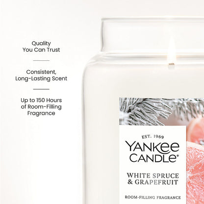 White Spruce & Grapefruit Original Large Jar Candle - US 63374