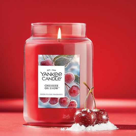 Cherries On Snow™ Original Large Jar Candle - US 25593