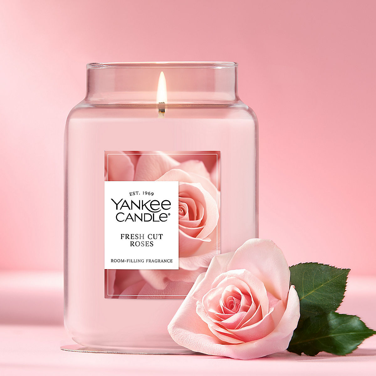 Fresh Cut Roses Original Large Jar Candle - US 48249