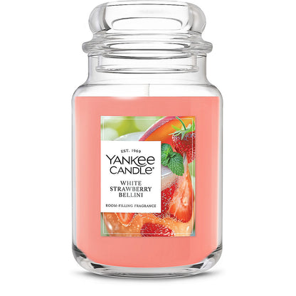 White Strawberry Bellini Original Large Jar Candle - US 98566