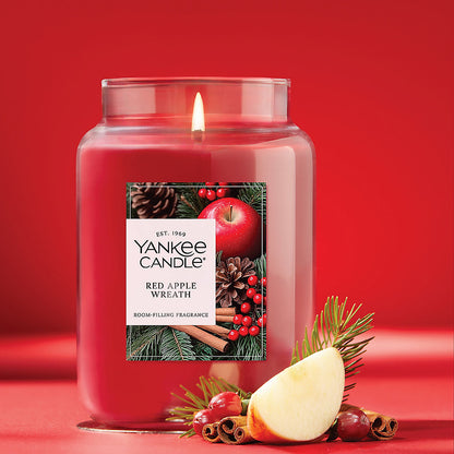Red Apple Wreath Original Large Jar Candle - US 78029