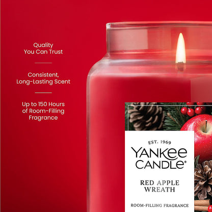 Red Apple Wreath Original Large Jar Candle - US 78029