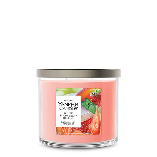 White Strawberry Bellini 3-Wick Candle - US 11662