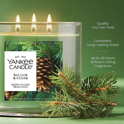 Balsam & Cedar 3-Wick Candle - US 36084