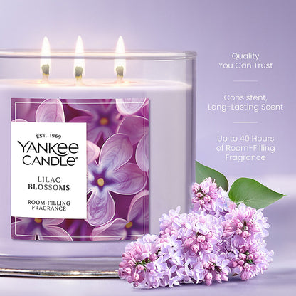 Lilac Blossoms 3-Wick Candle - US 13457