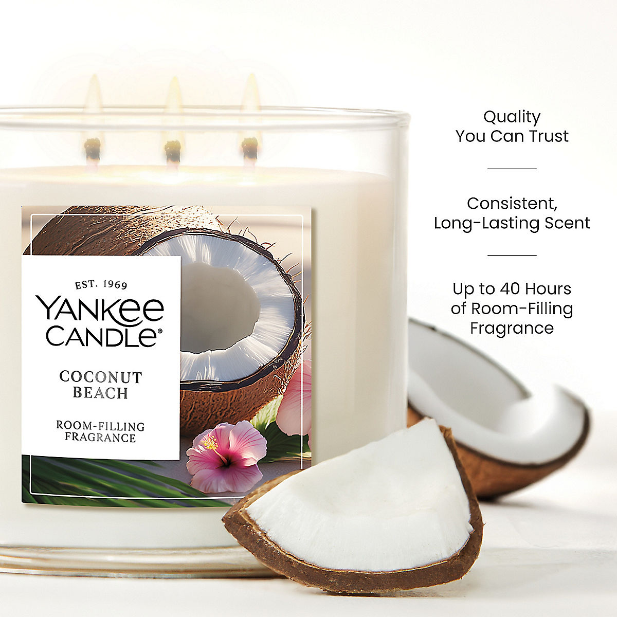 Coconut Beach 3-Wick Candle - US 45184