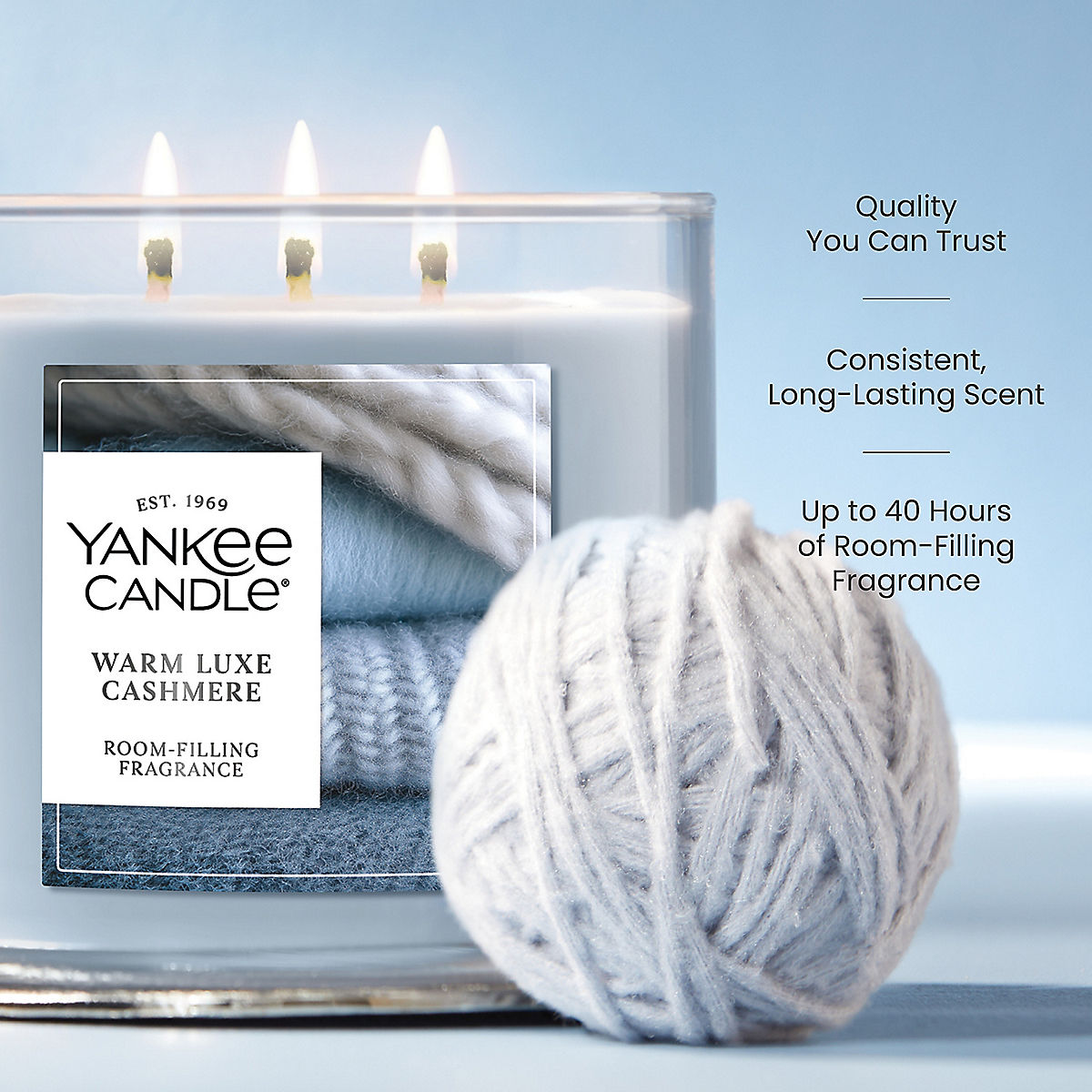 Warm Luxe Cashmere 3-Wick Candle - US 70069