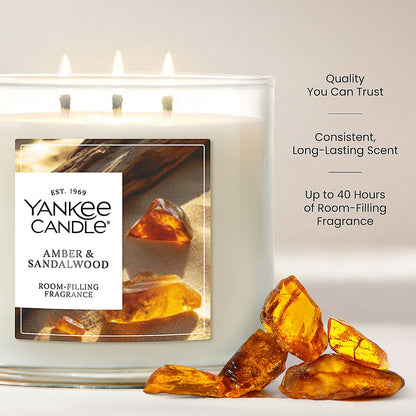 Amber & Sandalwood 3-Wick Candle - US 38469