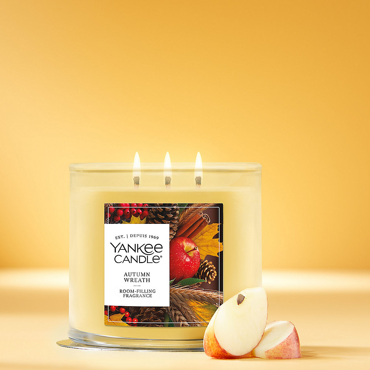 Autumn Wreath™ 3-Wick Candle - US 90846