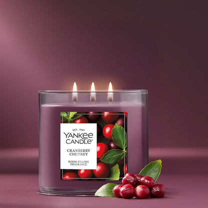 Cranberry Chutney 3-Wick Candle - US 49305