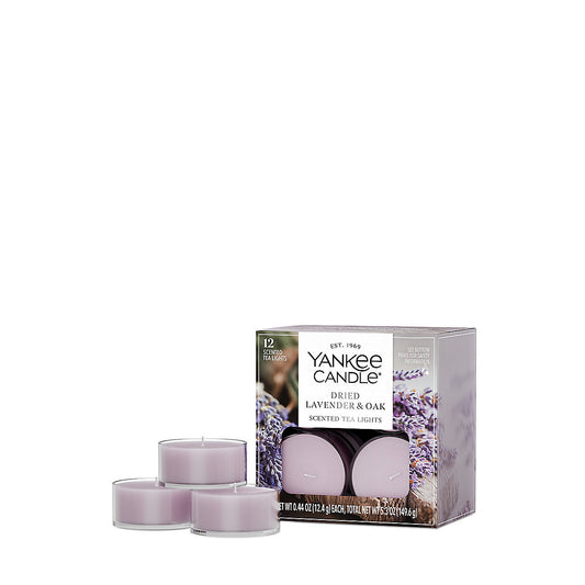 Dried Lavender & Oak Scented Tea Light Candles - US 81674