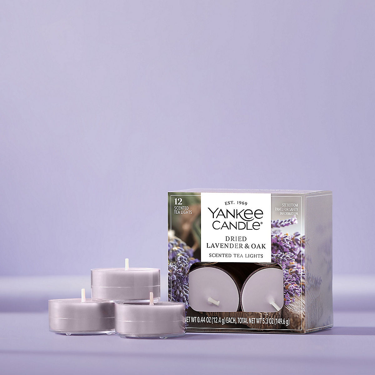Dried Lavender & Oak Scented Tea Light Candles - US 81674