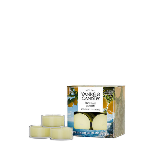 Sicilian Lemon Scented Tea Light Candles - US 92748