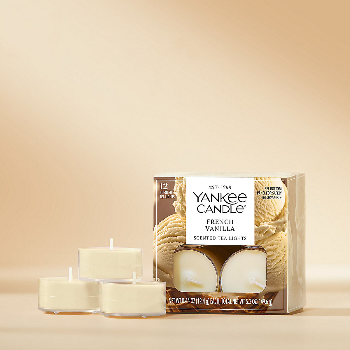 French Vanilla Scented Tea Light Candles - US 78064
