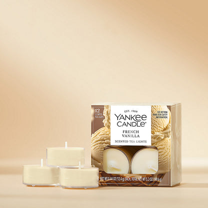 French Vanilla Scented Tea Light Candles - US 78064